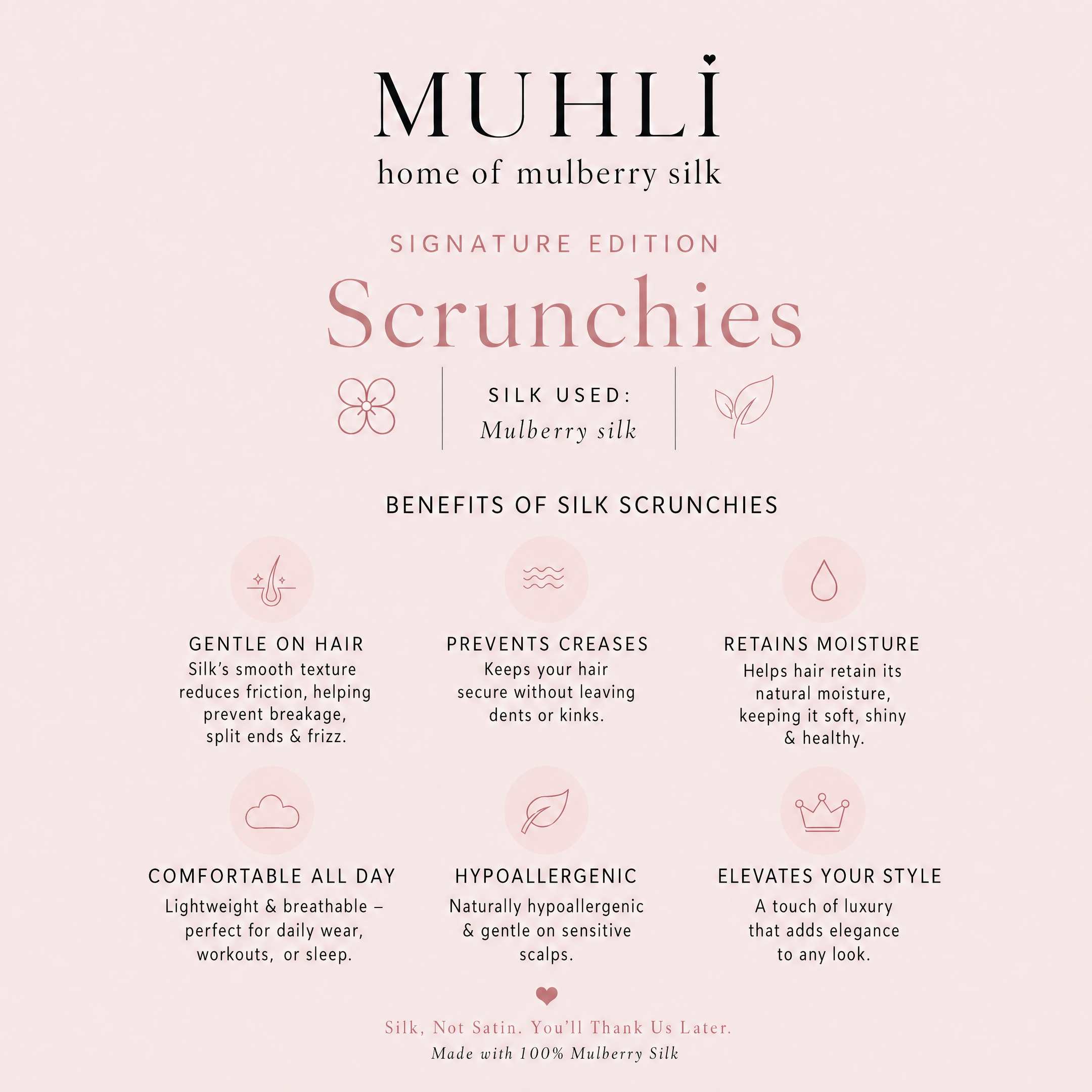 Mulberry Silk Scrunchie